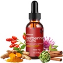 musebeam Organic Berberine HCl 1000mg Liquid Drops - with Ceylon Cinnamon Turmeric Milk Thistle Artichoke - High Bioavailability Supplement for Men Women - Vegan Sugar Free Gluten Free 2fl. oz (60ml)