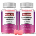 Evening Primrose Oil Gummies 1300mg with Black Cohosh & Vitamin B6, Sugar-Free, PMS Relief Supplements for Women 20-45, Chewable PMS Gummies, Strawberry Flavor, Vegan, Pectin, 120 Count