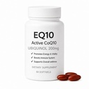 EQ10 Ubiquinol CoQ10-200mg-Softgel, Active Coq10 Ubiquinol Supplement, Antioxidant Support for Heart & Energy Health, Non-GMO,Gluten & Soy-Free, 60 Softgels (1pcs)