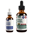 Rejuvica Health Active Kava Kava + Active Holy Basil 4oz XL Super Size - Advanced Calm Support Bundle - Liquid Delivery for Better Absorption