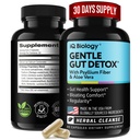 Gut Health Supplement with Psyllium Husk, Aloe Vera & Cascara Sagrada - Herbal Regularity Support with Probiotic & Soluble Fiber for Digestive, Gentle Cleanse & Bowel Movement Regularity - 60 Capsules