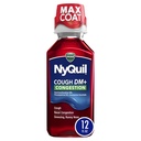 Vicks NyQuil Cough DM+ Congestion Relief Liquid Medicine, Maximum Strength Multi-Symptom Nighttime Relief for Cough, Nasal Congestion, Sneezing and Runny Nose, Cherry Flavor, 12 FL OZ
