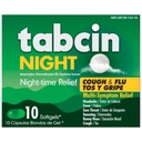 Tabcin Nighttime Relief Softgels, Multi-Symptom Nighttime Relief for a Good Night's Sleep, 10 Softgels