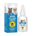Yeardera Dog & Cat Ear Drops with 1% Hydrocortisone, Pet Ear Cleaner for Itchy Ears & Irritation, Antiseptic Ear Cleaning Solution with Aloe Vera for Dogs & Cats – 2 fl oz