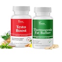 Dr. Vitamin Testo Boost Supplement for Men - Stamina, Horny Goat Weed - 30 Capsules & Thermogenic Fat Burner for Women and Men - Appetite Suppressant for Weight LossMetabolism Booster - 30 Weight Los