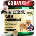 Better Dog Supplements by Cesar Millan® Calm Confidence Natural Brain Support & Dog Cognitive Supplement – Energy, Vitality & Focus Supplement with Ashwagandha & Other Herbs – 4oz (60-Day Supply)