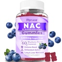NAC Gummies, N Acetyl Cysteine Supplement for Adults and Kids, NAC Chewable Support Liver Health, Antioxidants & Immune System, Sugar-Free, Blueberry Flavor, 60 Count