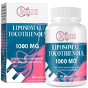 Liposomal Tocotrienols 1000mg Softgels – Advanced Absorption Vitamin E Complex with 95% Delta & 5% Gamma Tocotrienols, 60 Count