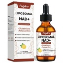 Liposomal NAD+ Liquid Drops with Glutathione & Astaxanthin for Cellular Energy, Dual Antioxidant & Healthy Aging Support, Vegan Non-GMO Sugar-Free, Lemon Mint Flavor, 2 fl oz (60ml)