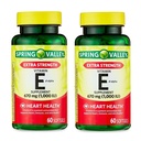 Vitamin E 670mg (1,000 IU) Extra Strength – 60 Softgels, Natural d-Alpha Vitamin E Supplement, Daily Vitamina E 1000 IU for Wellness (Pack of 2)
