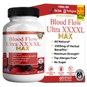 Blood Flow Ultra XXXL Max, Extra Strength Maca Root Complex, 60 Capsules, All Natural Dietary Supplement (1)