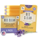 4-Pack Lavender Hand Sanitizer Spray - Travel Size Mist Spray with Organic Ethyl Alcohol, Beeswax - Moisturizing and Refreshing with Essential Oils, Non-Toxic, Made in the USA