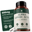 Alpha Lipoic Acid 600mg Neuropathy Supplements for Blood Sugar Support Nerve Health Supplement for Feet Tingling & Numbness Relief Tested Quality ALA Capsules