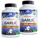 NaturaLife Labs Odorless Garlic – Concentrated 100:1 Garlic Extract with Olive Oil – 150 Softgels – Non-GMO, Gluten-Free (2 Pack)
