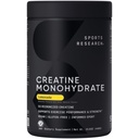 Sports Research® Creatine Monohydrate - Gain Lean Muscle, Improve Performance and Strength and Support Workout Recovery* - 5 g Micronized Creatine, Lemonade - 25 Servings