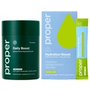 Proper, The Greens Daily Boost Organic Greens Powder + Hydration Sticks – Electrolyte Powder Drink Mix Packets