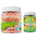 LILICARE 1Pack para Cleanse Gummies for Kids & Teens + Greens Gummies for Picky Teens & Adults