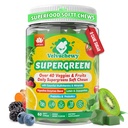 Greens Gummies for Picky Teens & Adults - Greens Superfood Multivitamin Gummies w/ 40+ Fruits & Veggies, Lutein, Enzymes & Fiber, Supergreen Chews for Immunity, Energy, Digestion, Gut & Vision, 1 Pack