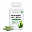 Organic Spirulina Chlorella Capsules with Chlorophyll, Blue Green Algae Superfood Supplement, Spirulina and Chlorella Capsules, Organic Spirulina & Organic Chlorella, Green Food Complex, 120 Capsules