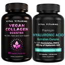 Vital Vitamins Vegan Collagen Booster 60 ct + Hyaluronic Acid Hydration Complex 60 ct