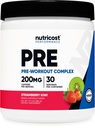 Nutricost Pre-Workout Powder (Strawberry Kiwi) 30 Servings - GMO-Free, Gluten-Free, Vegetarian