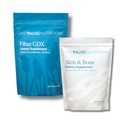 The 'Pause Life Fiber GDX & Skin and Bone Bundle, Fiber Blend with Psyllium, Chia & Ancient Grains Plus Collagen Peptides with Hyaluronic Acid & Vitamin C, Gluten Free, Unflavored Powders