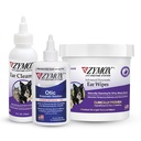 Zymox Enzymatic Ear Wipes, Ear Cleanser, & Otic Ear Solution for Dogs and Cats - Product Bundle - for Dirty, Waxy, Smelly Ears and to Soothe Ear Infections, 100 ct, 4 oz and 4 oz