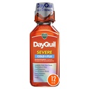 Vicks DayQuil SEVERE Cold & Flu Relief Liquid Medicine, Maximum Strength 9-Symptom Non-Drowsy Daytime Relief for Headache, Fever, Sore Throat, Minor Aches and Pains, Chest Congestion, Stuffy Nose, Nasal Congestion, Sinus Pressure, and Cough, 12 FL OZ