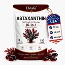 12mg Astaxanthin Supplements 16 in 1 Astaxanthin Softgels from Microalgae, Triple Strength Astaxantina Antioxidant Wellness Support, 180 Softgels