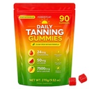 Tanning Gummies, Tanning Gummies for Women, Astaxanthin, Lycopene & Beta Carotene, Sour Watermelon Flavor Gummies, Daily Glow Support Formula, 90 Gummies