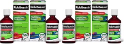 Robitussin DM Max Cough Plus Chest Congestion Maximum Strength Nighttime Cough DM, Adult Formulas - 2 x 8 Fl Oz Bottles (Pack of 2)