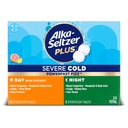 Alka-Seltzer Plus Severe Cold Medicine Day and Night, PowerFast Fizz Day + Night Effervescent Tablets 24 Count