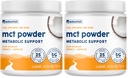 NativePath MCT Oil Powder Supplement - Unflavored MCT Powder with Keto-Friendly C8 MCTs. Free of Dairy, Gluten and GMOs, 25 Servings (Pack of 2)