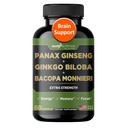 Gade Nutrition Ginkgo Biloba with Ginseng Supplement and Bacopa Monnieri | Brain Supplements for Memory and Focus with panax Ginseng & Ginko biloba Capsules - Memory Supplement for Brain
