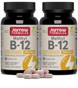 Jarrow Formulas Methyl Vitamin B-12 1000 mcg, 100 Chewable Tablets, Lemon Flavored- Vitamin B12 - Supports Cellular Energy Production, Brain Health & Metabolism - 100 Servings (Pack of 2)