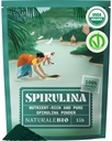 NaturaleBio Spirulina Powder Organic 1 lb. Natural and Raw Spirulina Algae Powder. Vegan and Pure. Cultivated in India in Tamil Nadu. Ideal for Drinks, Smoothies and Recipes.