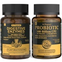 Probiotics & Digestive Enzymes Bundle – 100 Billion CFU Probiotic with 35 Strains + Multi Enzyme Complex for Men & Women – Supports Digestive Balance, Gut Health & Nutrient Absorption – Vegan, Non-GMO