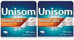 Unisom SleepTabs, Nighttime Sleep-aid, Doxylamine Succinate, 2 Pack