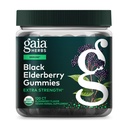 Gaia Herbs Black Elderberry (Sambucus nigra) Extra Strength Gummies - Delicious Immune Support Supplement* - Certified Organic Black Elderberries for Immune System Support* - 120 Gummies (60 Servings)