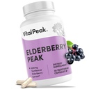 Vital Peak® Elderberry Peak 600 mg - Supports Immune System & Antioxidant Protection - Black Elderberry Capsules - Sambucus Nigra Extract Supplement - Vegan, Gluten Free, Non-GMO - 30 Capsules