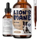 Lion’s Mane Mushroom Drops for Dogs, Cognitive Wellness & Focus Support, Lion’s Mane Fruiting Body Liquid Supplement for Senior Dogs, Daily Mental Alertness & Nervous System Support, 2 fl oz (60 mL)