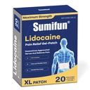 Sumifun XL Lidocaine Patches for Pain Relief, 4% Lidocaine Maximum Strength OTC, Extra Large 4.72"x7.87" for Full Back Pain Patches & Large Areas (Extra Large, Count, 20)