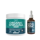 Triquetra Health Organic Spirulina Powder Plus Liquid Ionic Zinc