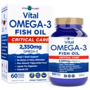 Vital Planet - Vital Omega 3 Fish Oil Critical Care Supplement with 2350mg of High Potency Wild Caught Omega 3 Fatty Acid Supplements EPA DHA and DPA for Heart Health 60 Softgels (Packaging May Vary)