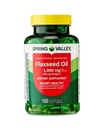 Spring Valley Flaxseed Oil Softgels Dietary Supplement, 1,000 mg, 100 Count