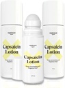 Capsaicin Lotion – Cream for Muscles & Joints – Deep Penetrating Roll On w/0.075% Capsaicin Cream – (3 oz) (3, Pack of 1)
