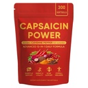 Capsaicin Power - Cayenne Pepper Softgels, Capsaicin Supplements with Vitamin E, D3 & K2, Grape Seed, Beetroot & Turmeric Extract, 300 Soft gels