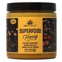 HONEY FEAST 12 Ounce Flower Powered Raw Superfood Honey with Royal Jelly, Bee Pollen, Bee Propolis Cold packed and hand poured in Florida, USA