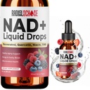 NAD+ Liquid Drops – with Resveratrol, Quercetin, Niacin & TMG – 10-in-1 Nutrient Support Formula for Cellular Energy & Wellness – Mixed Berry Flavor – 2 fl oz