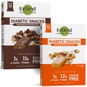 Extend Nutrition Power Pack: Sugar-Free & High-Protein Bars – Perfect Diabetic Snacks - Chocolate Peanut Butter & Peanut Butter, Low Carb, Keto-Friendly, Energy & Hunger Control!